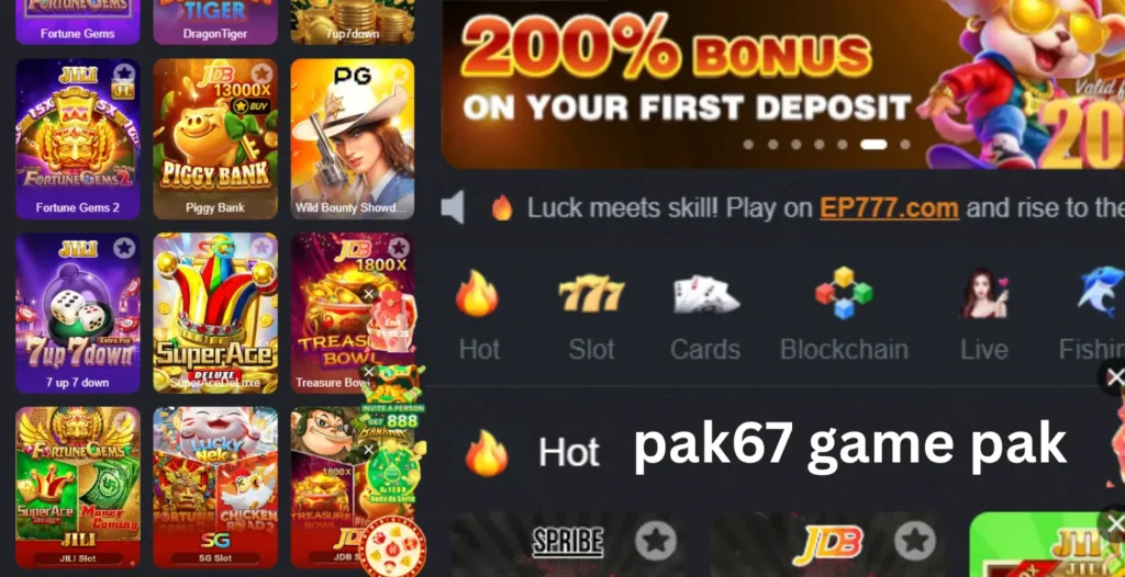 pak67 game app homepage
